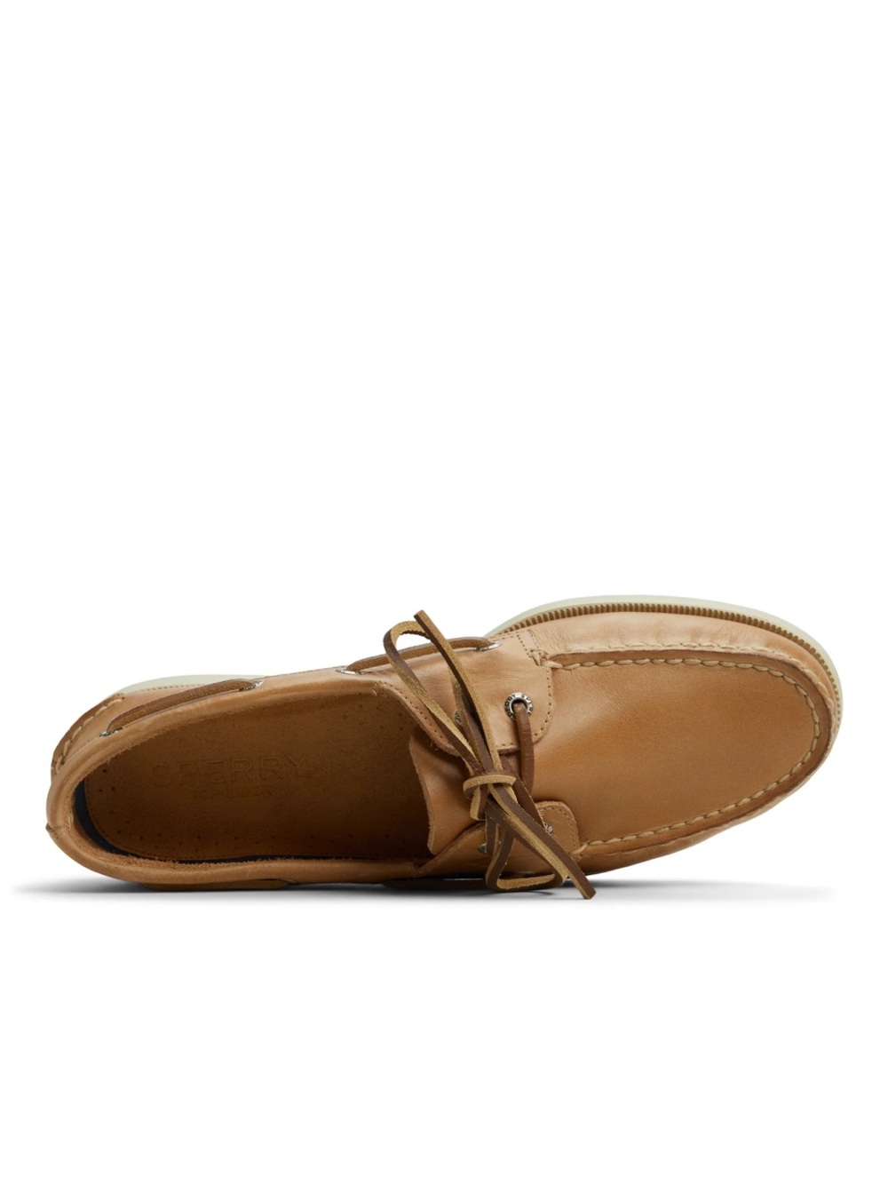 Sperry Classic Tan Leather Boat Shoe with Moc Toe